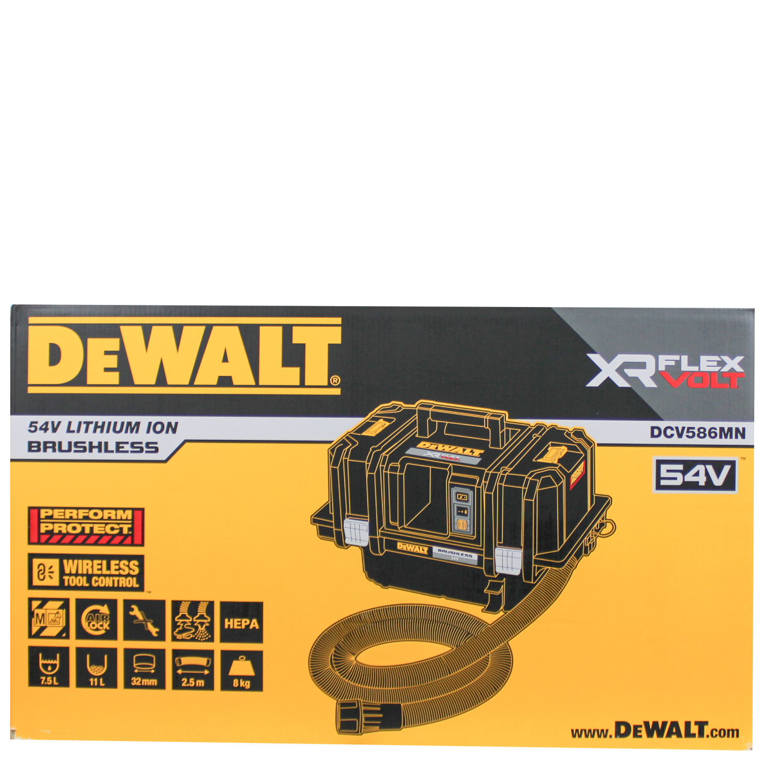 DEWALT DCV586MT2-GB 24.7Ltr/sec 54V 2 X 6.0Ah Li-Ion XR FlexVolt Brushless Cordl - Foto 2